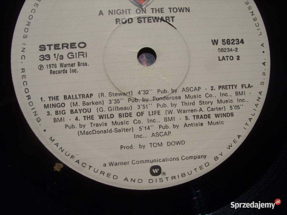 Winyl Lp Rock ROD STEWART NIGHT ON WARNER 56234 Wołów