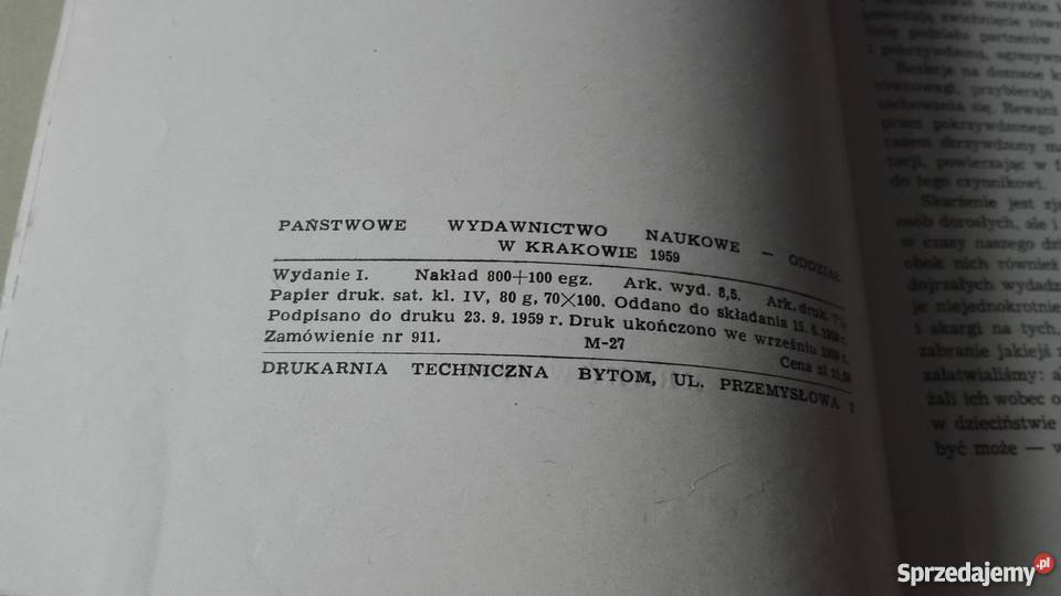 Analiza pedagogiczna skargi szkolnej Jan Rok wydania 1959 Gdańsk