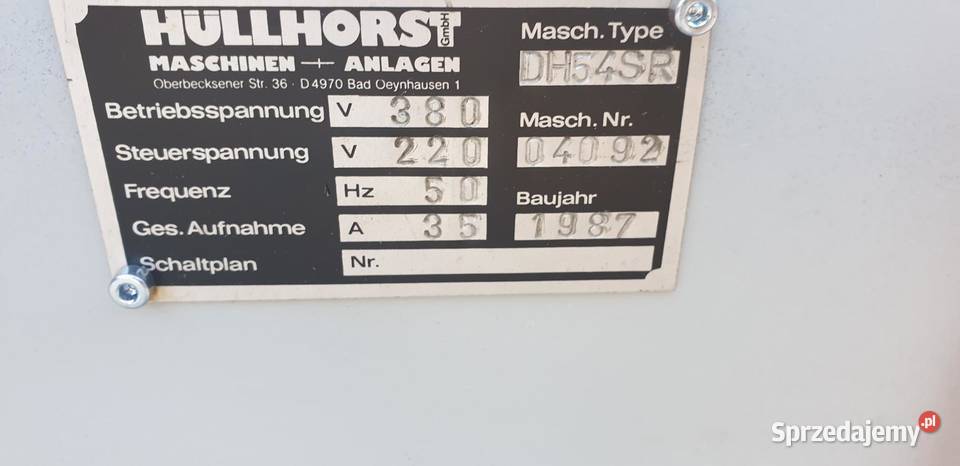 dwypiła Hllhorst DH 54 SR z podcinakami lignum Produkcja Kłodawa sprzedam