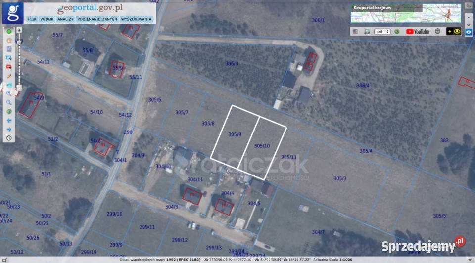 Działka 1096m2 Domatówko Słoneczna pomorskie