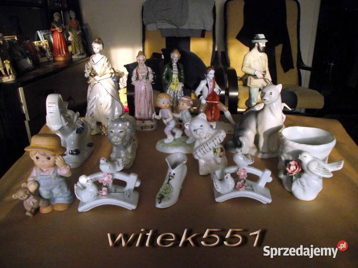 FIGURKA PORCELANOWA KOLOROWA BŁYSZCZĄCA PARA podkarpackie Stalowa Wola