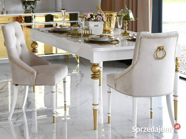 Krzesło glamour złote pikowane z kołatką mazowieckie Warszawa sprzedam