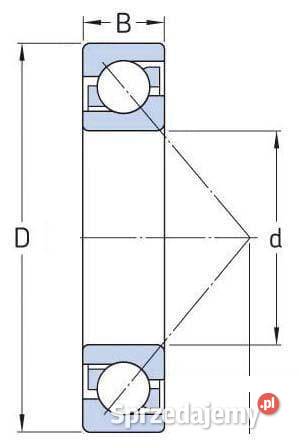 Łożysko kulkowe skośne 40x80x18 mm SKF