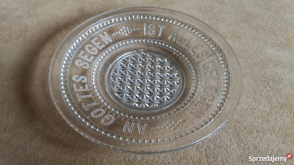 Talerz stare szkło Nysa