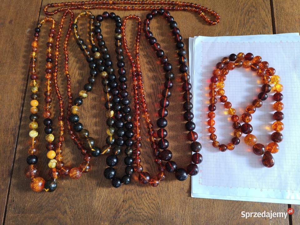 Naszyjnik Bursztyn Kulki Naszyjniki Białystok