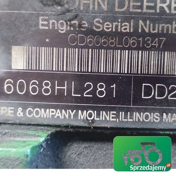 Silnik JD 6068HL281 R504850 John Deere 6930 Wilkowo