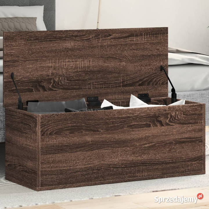 Skrzynia brązowy dąb 90x35x35 materiał Warszawa