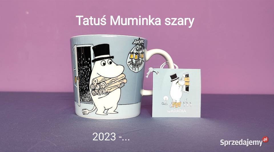 MUMINKI kubek Moomin Arabia Finland z naklejką Jasień