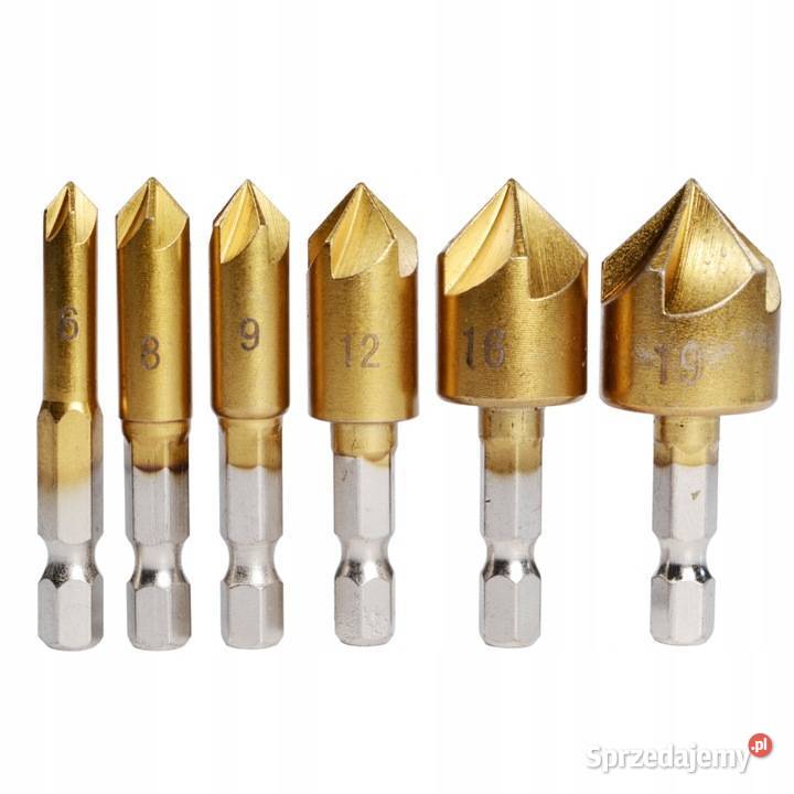 Frezowniki pogłębiacz stożkowy 90 KOMPLET 6 Mierzyn