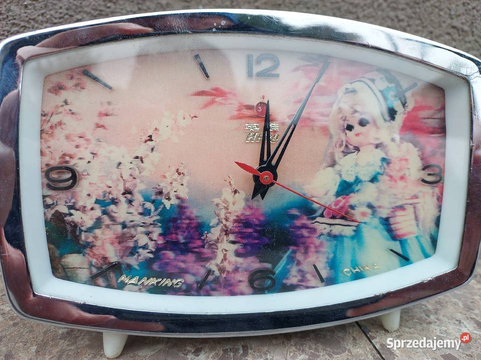 93 Stary chiński metalowy zegar budzik Hero Tczew