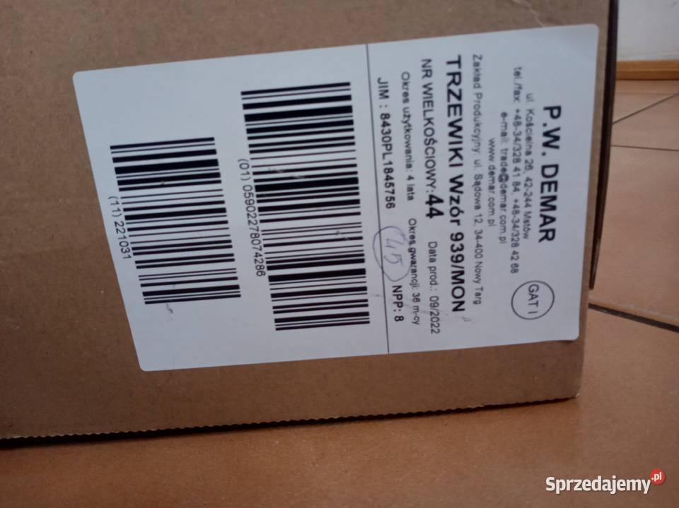 Buty wojskowe MON wz939 nowe rozmiar 44 Przysucha