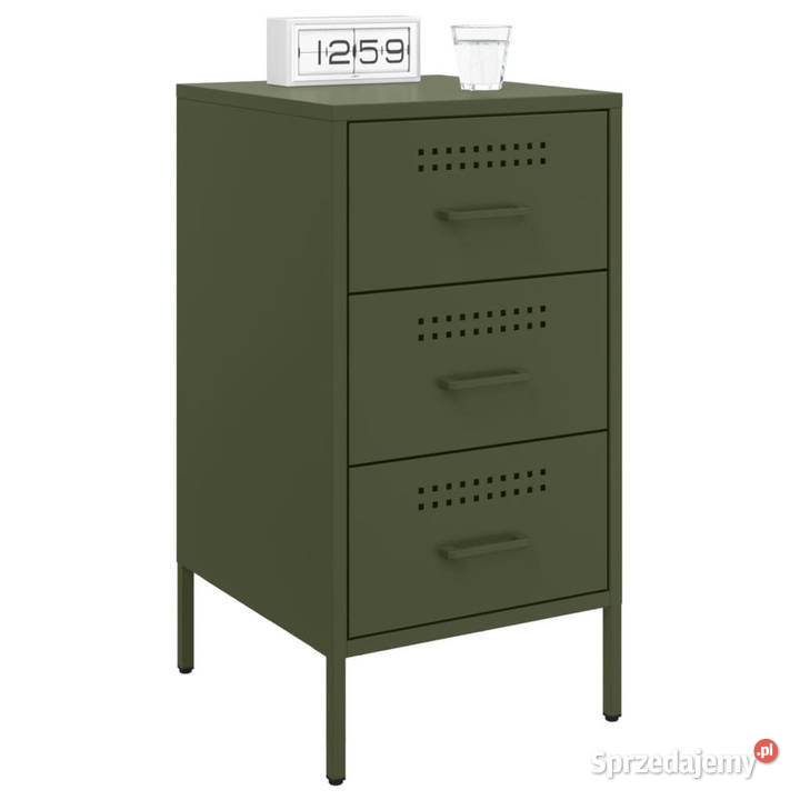 Szafka nocna oliwkowa 36x39x68 stal WM843086 Warszawa
