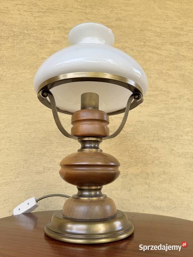 Lampka stołowa szafkowa stylowa szklany klosz mazowieckie Garwolin sprzedam