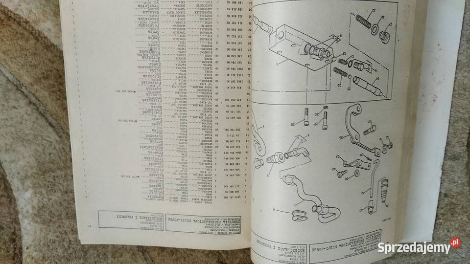 Katalog części ciągnika Ursus MF 550 Massey