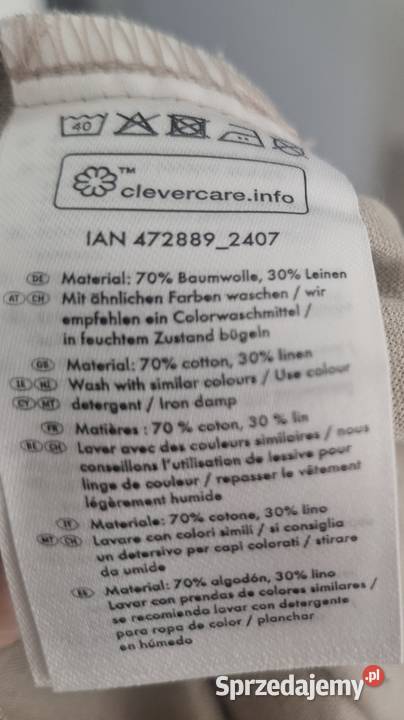 Casualowe szorty lenbawełna rozmiar 40 Inny materiał sprzedam