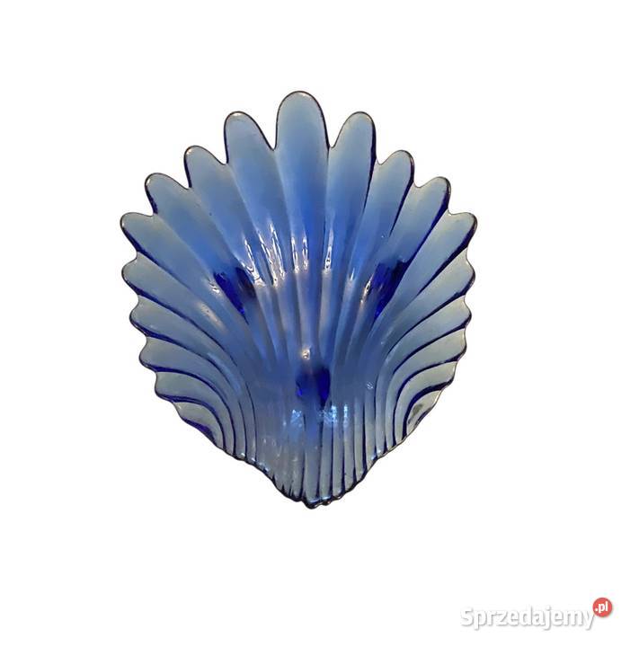 Szklany kobaltowy półmisek dekoracyjny Warszawa