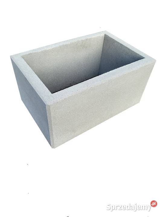Duże donice betonowe gładkie 60x40x30 gazony sprzedam