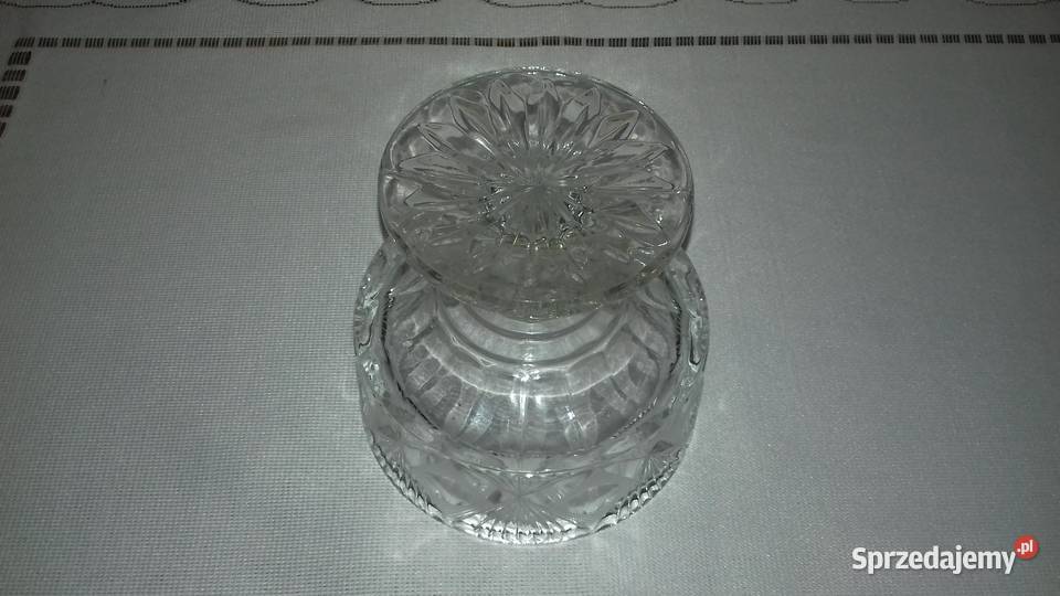 Cukiernica szklana na nóżce Vintage do przezroczysty Kraków