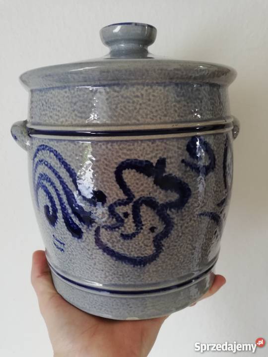 Ceramiczny sygnowany gar na kiszonki 35 litrowy Porcelana i szkło Gorlice