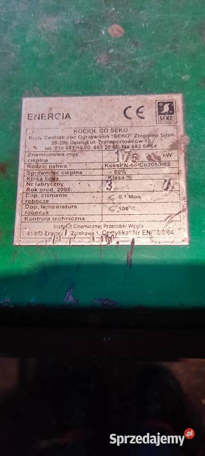 Sprzedam piec firmy seko na węgiel drzewo Żegocina sprzedam