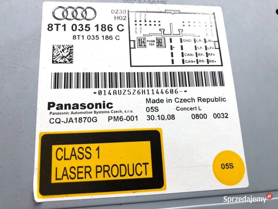 RADIO AUDI A4 B8 8T1035186C 0715 ODTWARZACZ podkarpackie