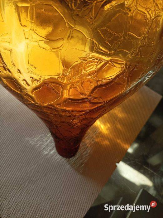 Vintage łata 60 piękna lampa wisząca z miodowo Serock sprzedam