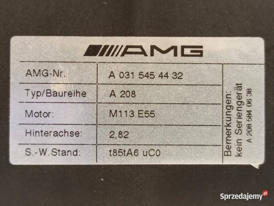 MODUŁ SKRZYNI BIEGÓW MERCEDES W208 A0315454432