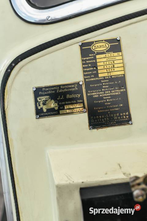 Hansa 1100 1938 pełna renowacja Rybarzowice sprzedam