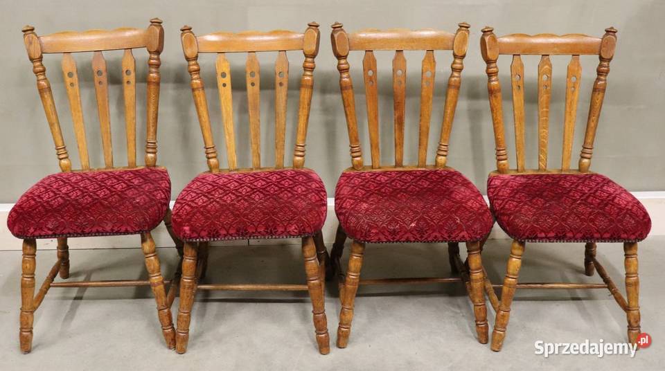 7519 tapicerowane krzesła patyczaki, kpl 4 szt