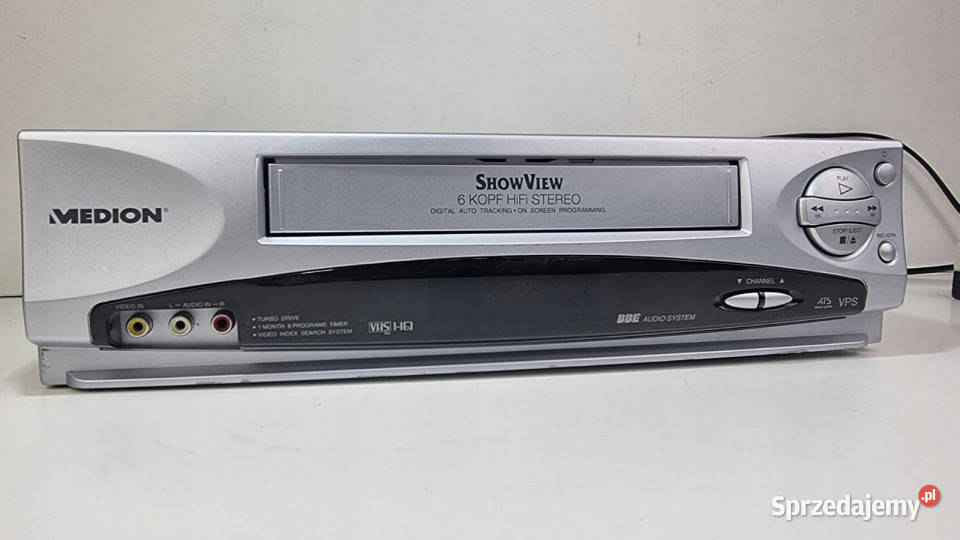 Video VHS magnetowid dvd Medion 6head 9023B Międzychód
