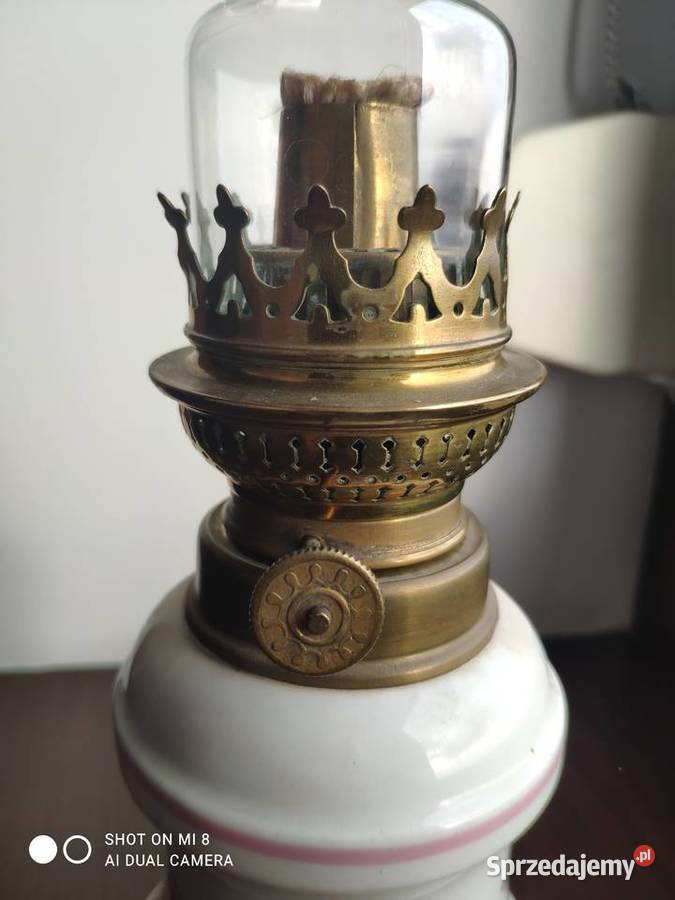 Stara francuska porcelanowa lampa naftowa 35 małopolskie Kraków