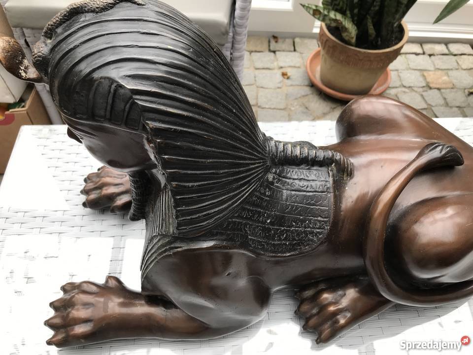 Sfinks z brązu rzeźba Sphinks Kłodzko