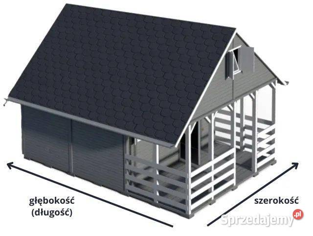 DOMEK LETNISKOWY DREWNIANY CAŁOROCZNY 7m5m 15mm Domki drewniane Korczyna