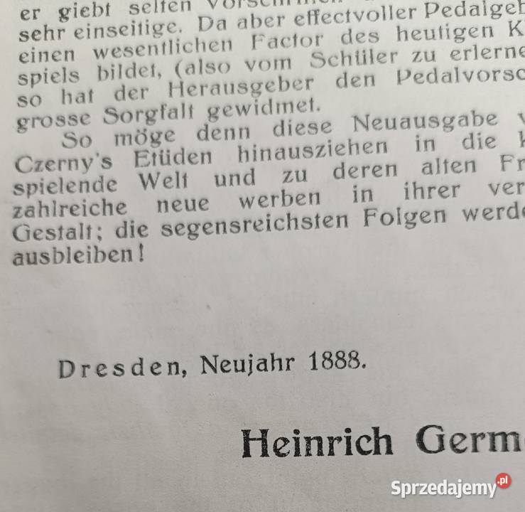 Carl czernys śpiewnik nuty 1916 antyk Gdańsk