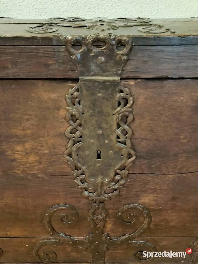 Skrzynia barokowa drewniana kufer dolnośląskie
