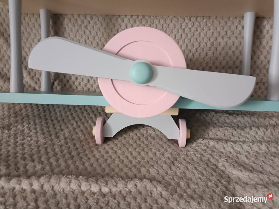 Drewniany półka dzieci Samolot Różowa 65cm Kwidzyn