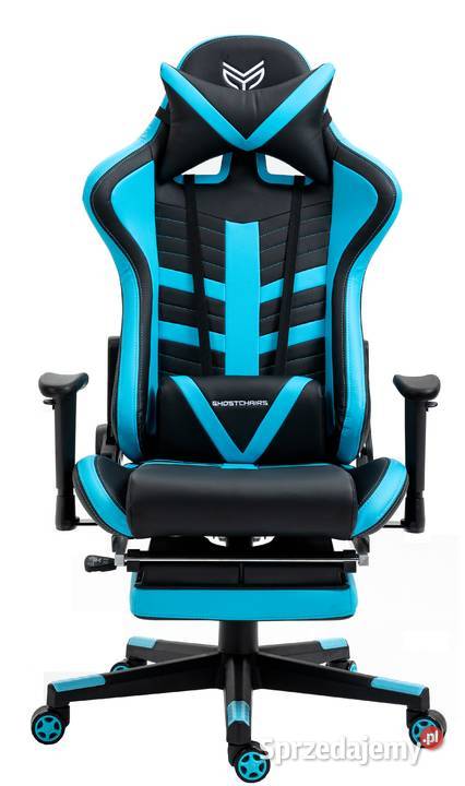 FOTEL KRZESŁO BIUROWY GAMINGOWY Z PODNÓŻKIEM Skawina sprzedam