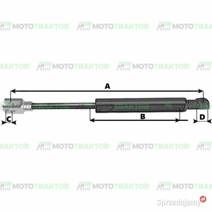 SIŁOWNIK GAZOWY MASKI JOHN DEERE 6300 6810 Łążynek