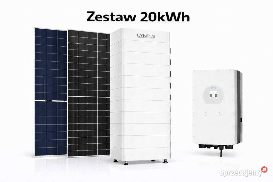Zestaw budżetowy 20kWh HV panele inwerter 3 fazy sprzedam