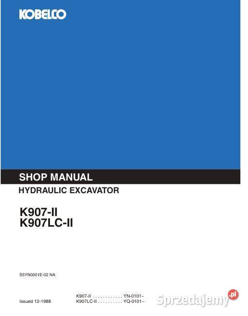 Kobelco K9042 K9052 9072 K907LC2 instrukcja sprzedam