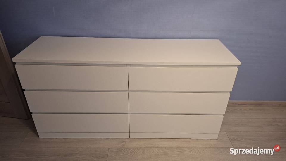 Komoda IKEA MALM biała 6 szuflad 160x78x48 Komody Rudniki sprzedam