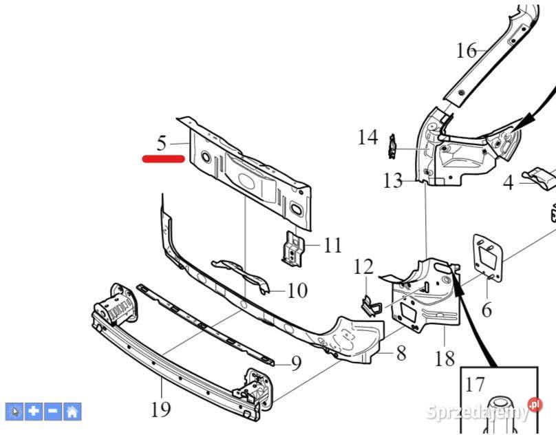 VOLVO XC40 C40 wzmocnienie pas tylny OE