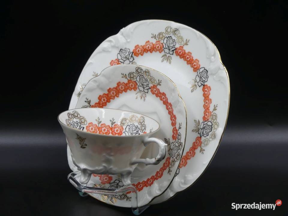 Urokliwe trio Tułowice Tillowitz na nóżkach 1928 Poznań sprzedam