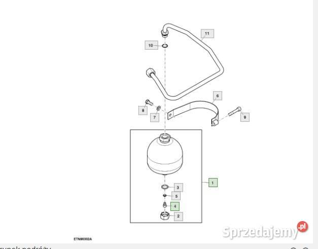 Akumulator hydrauliczny Numer części AL232466 Pozostałe