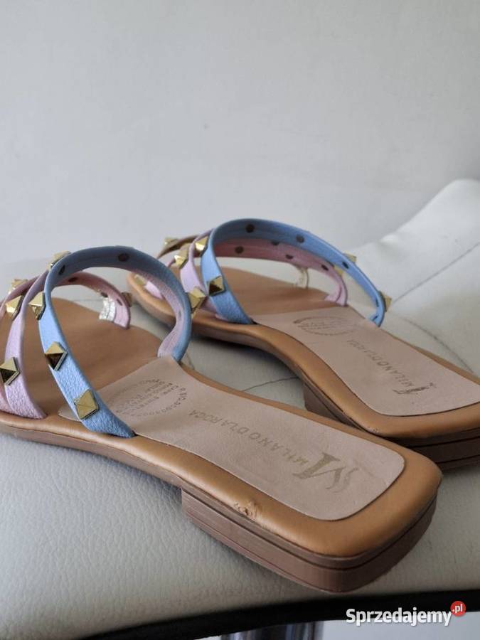 Pastelowe klapki 37 ćwieki lato wiosna małopolskie Kraków