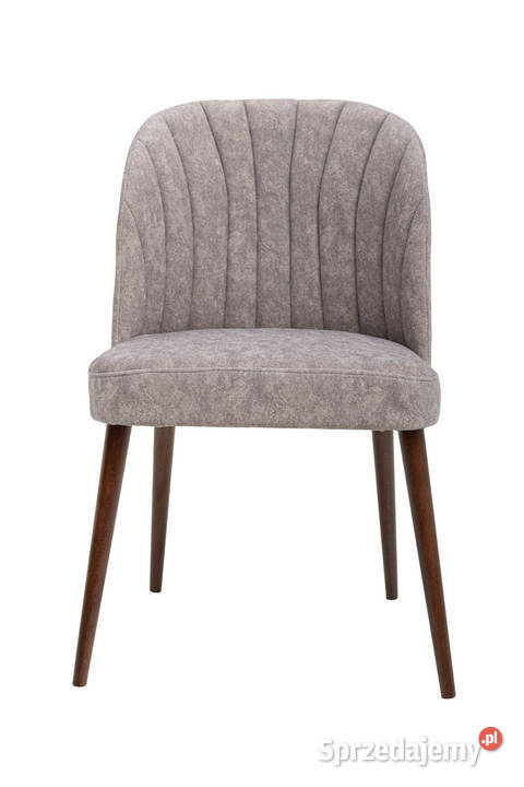 Krzesło tapicerowane do jadalni Jasnoszare IZA Krzesła lubelskie