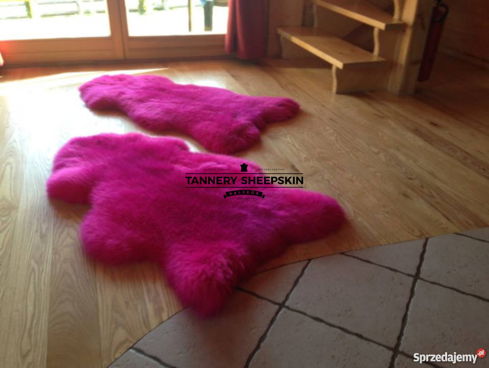 Skóry Owcze Skóra Owcza Farbowana Ciemny Róż Szaflary