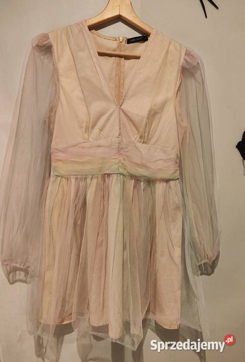 Śliczna tęczowa sukienka Ml Ostrów Wielkopolski