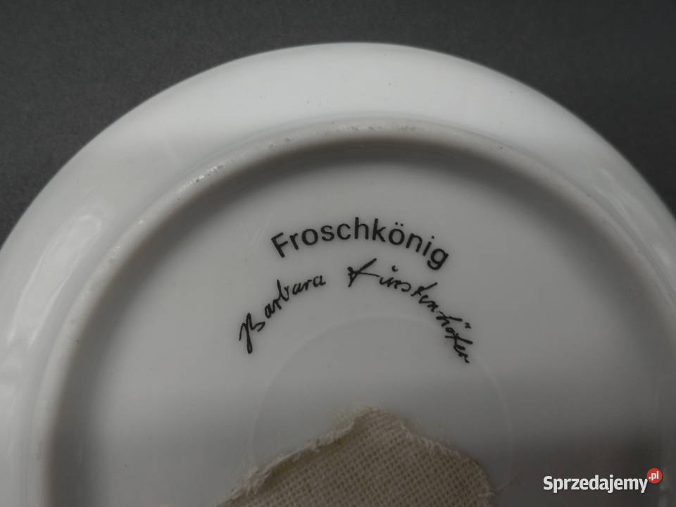 Piękny zabytkowy talerz miniaturowy Księżniczka Raszków