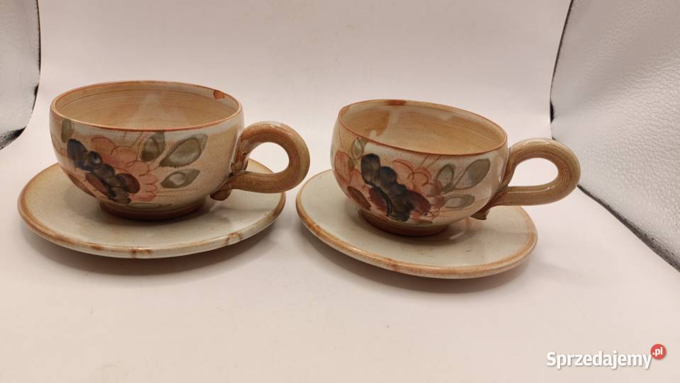 Filiżanka ze spodkiem dwa razy rustykalny styl lubelskie Zamość